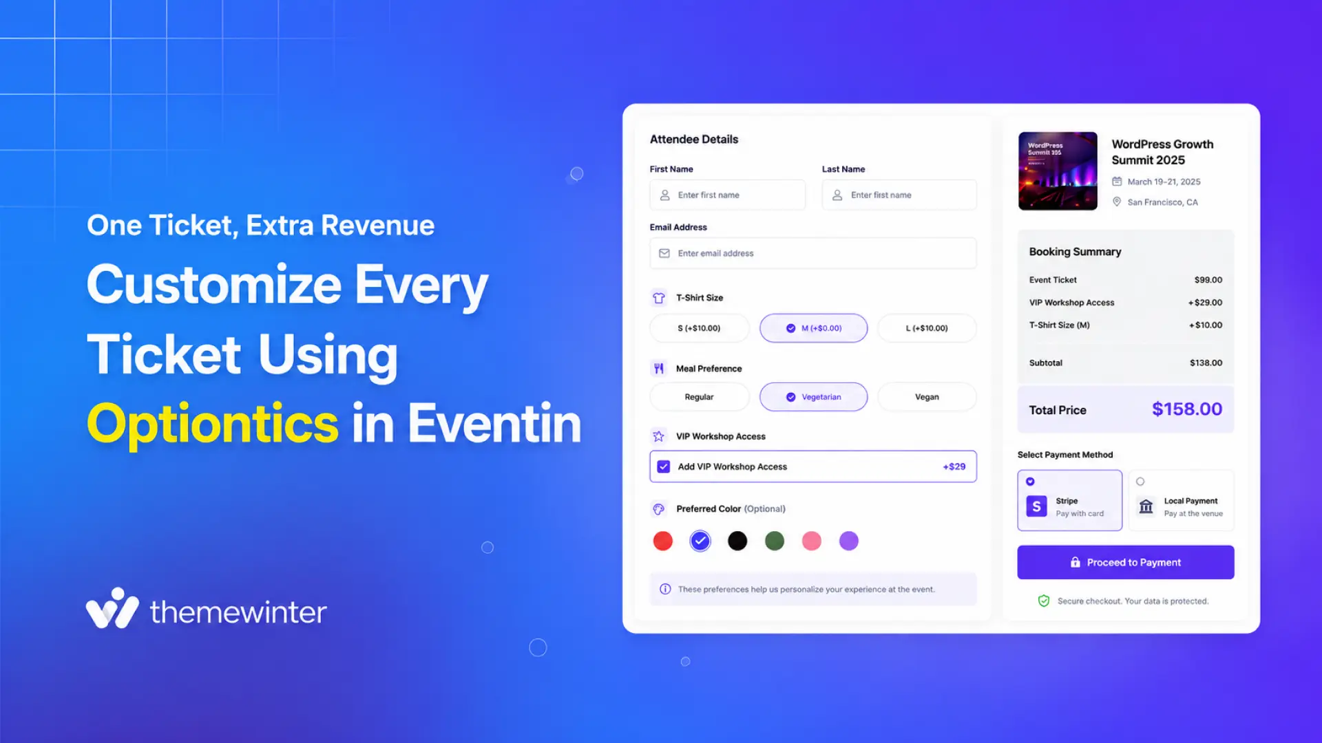 Customize Event Tickets with Eventin Using Optiontics