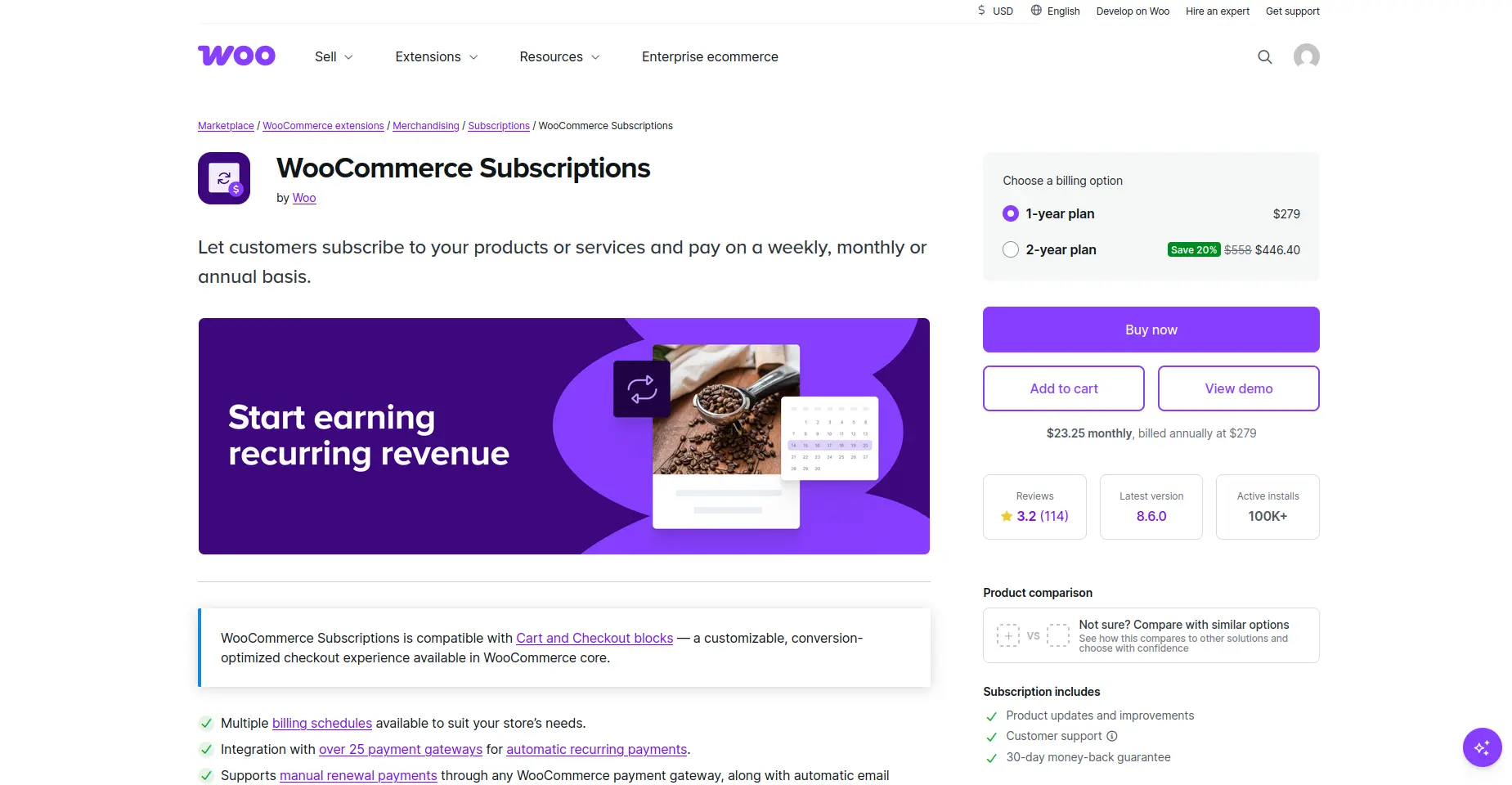 WooCommerce Subscriptions best for stores already in the WooCommerce ecosystem