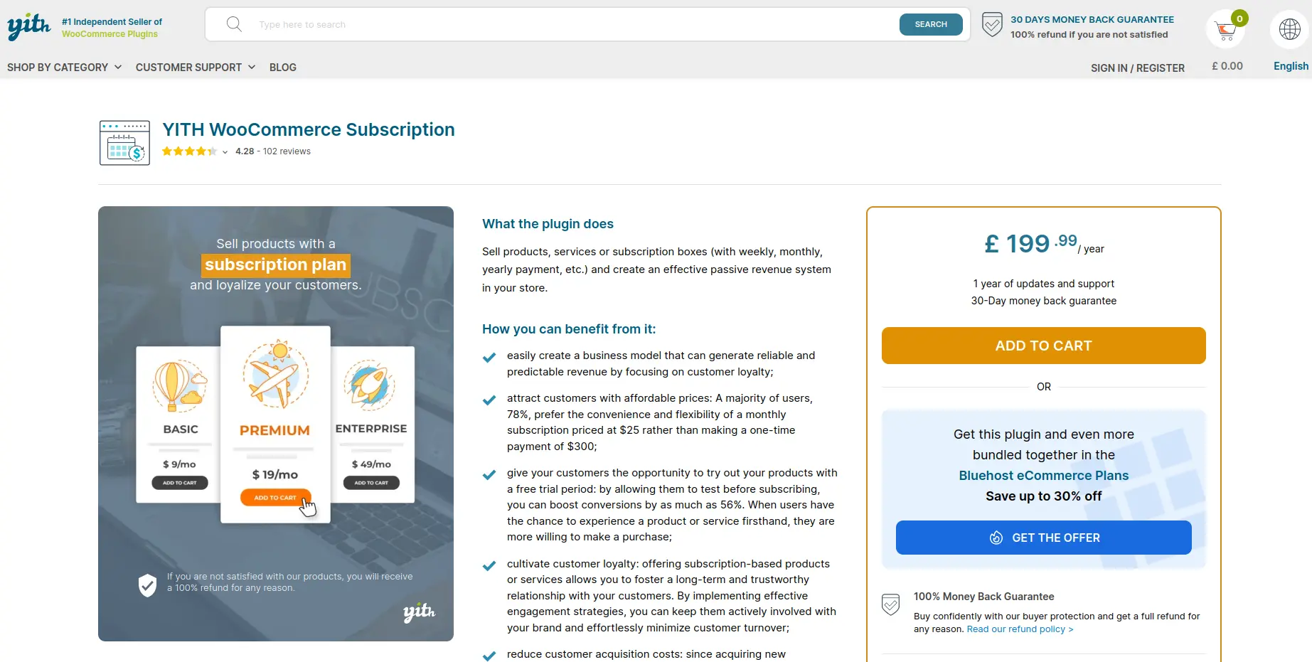 YITH WooCommerce Subscription best for stores already running YITH plugins