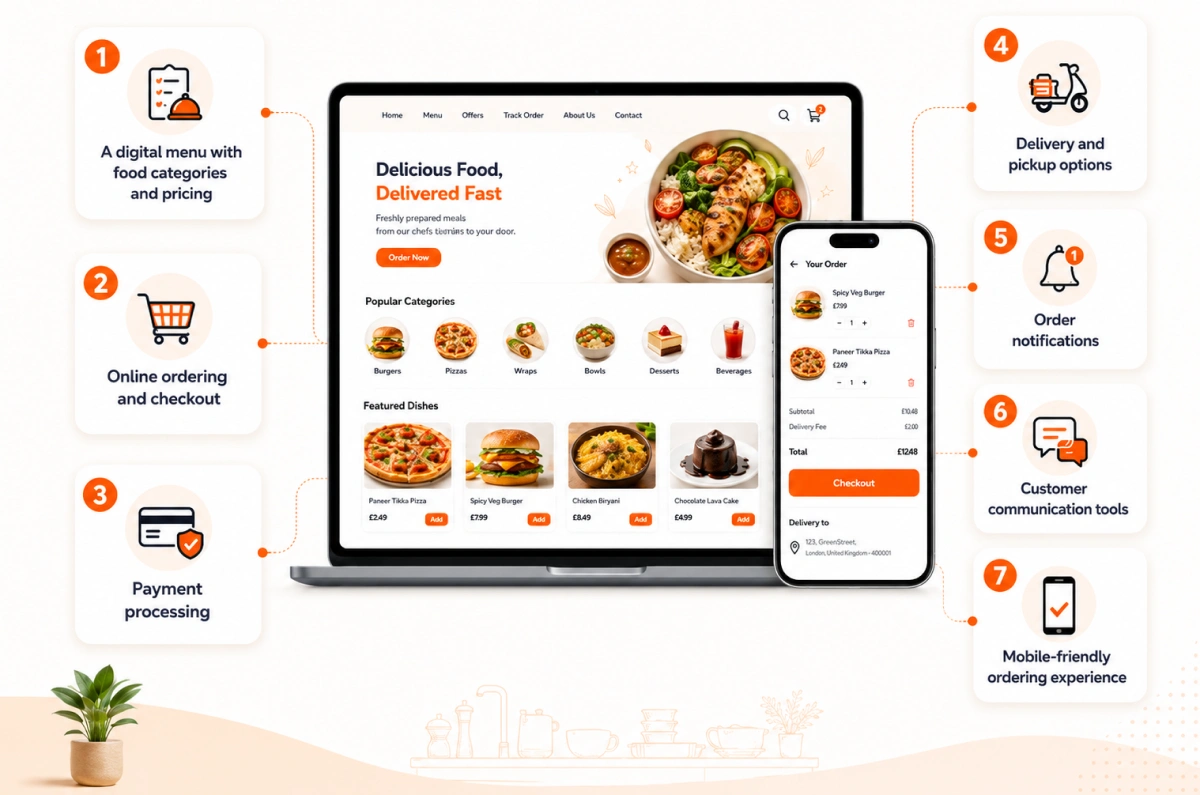 complete ghost kitchen website