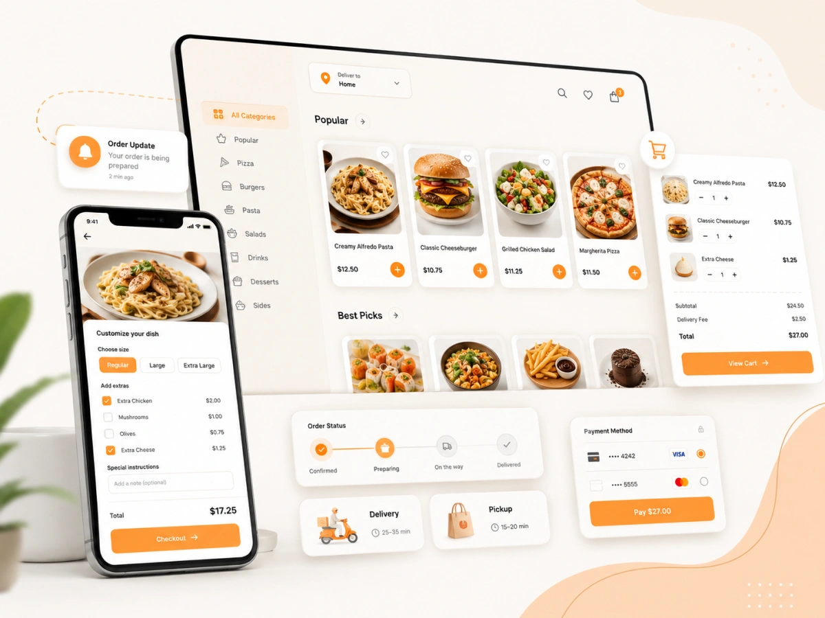 features of online ordering system