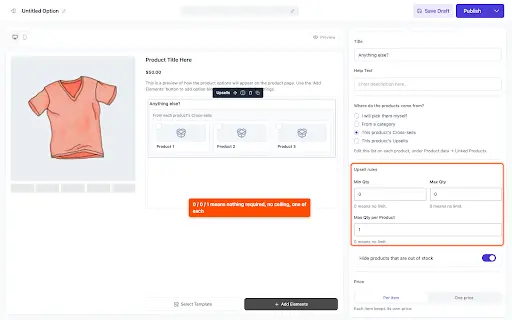 Configure the Upsell Quantity Rules