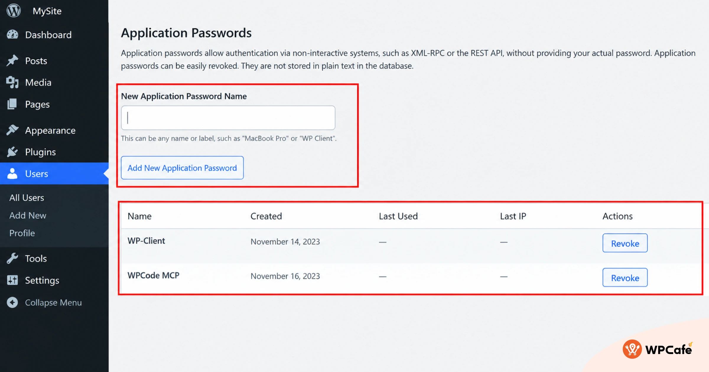 How to Add Application Password to Connect AI assistant
