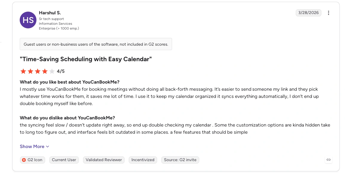 YouCanBookMe Review