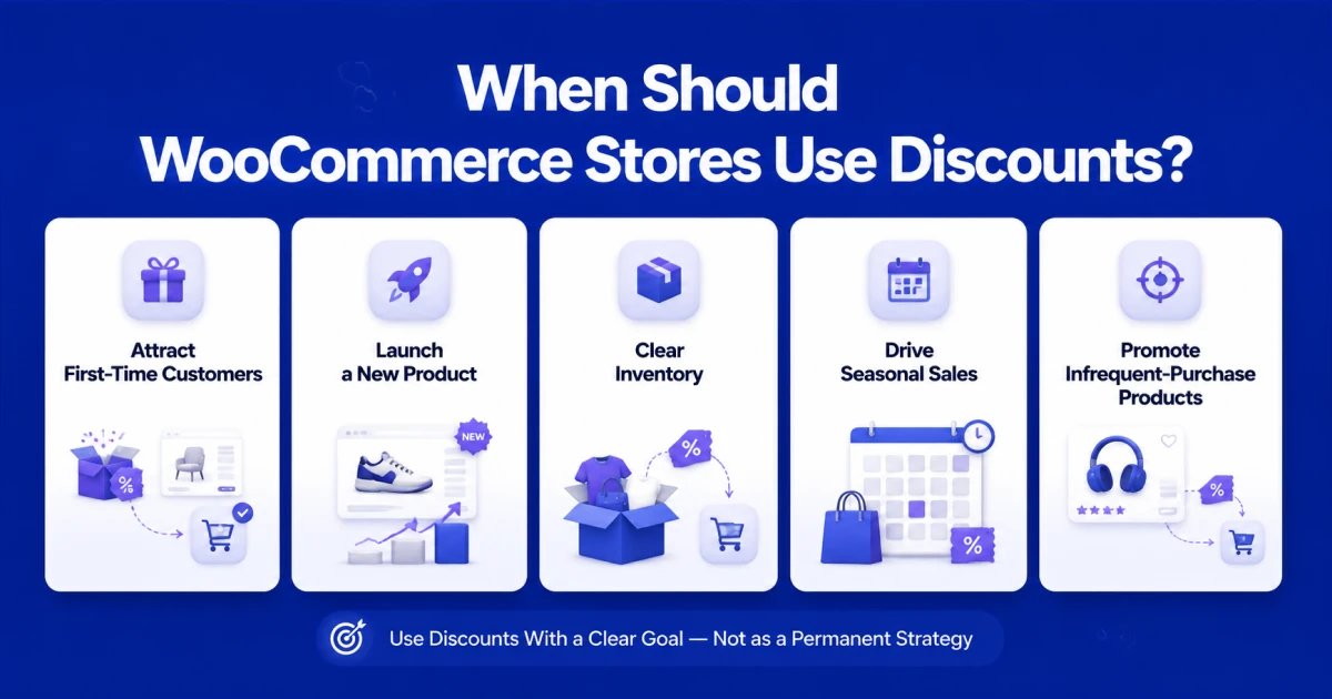 when should woocommerce stores use discounts
