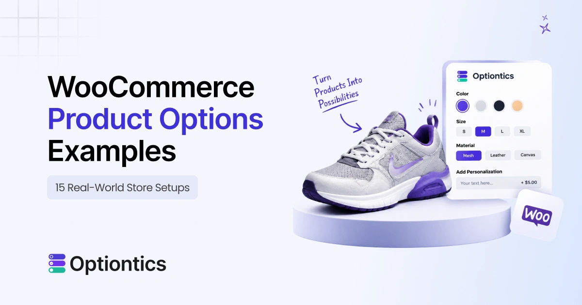 WooCommerce product page with custom product options for toppings, size, and crust
